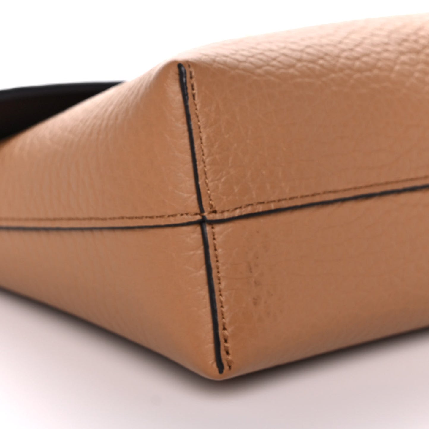 Heavy Grain Calfskin Large Darley Cosmetic Pouch Sable