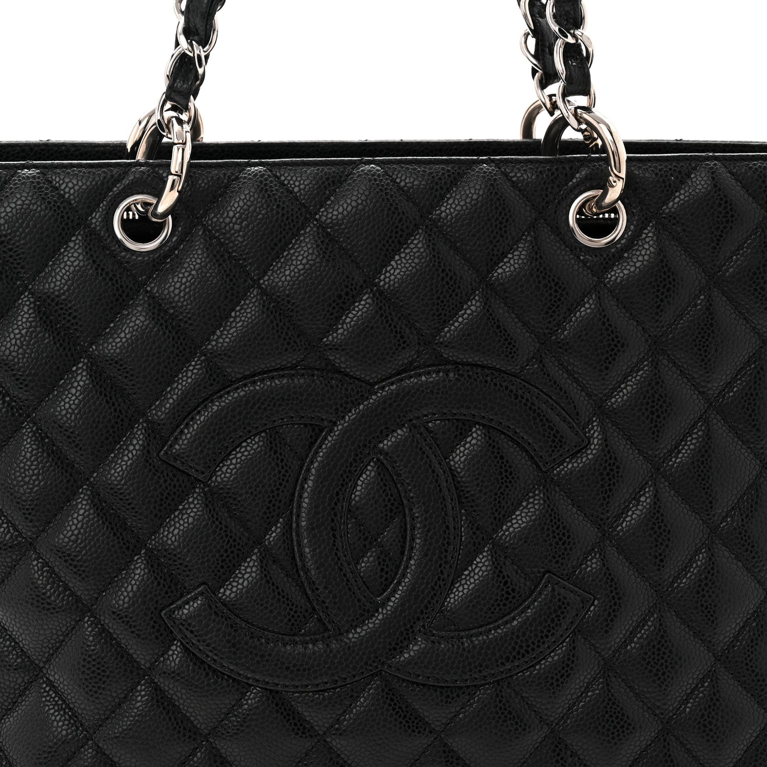 Chanel Caviar Quilted Grand Shopping Tote GST Black 8 of 11