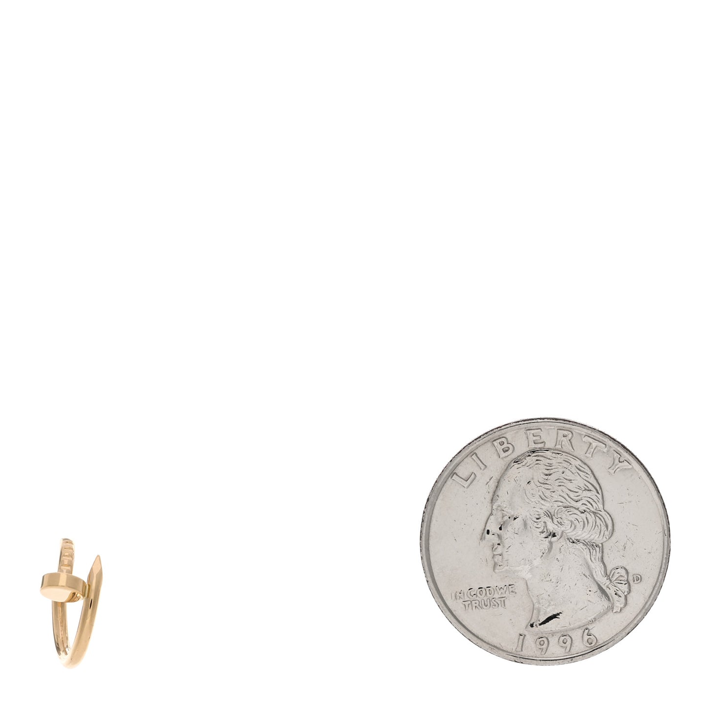 18K Yellow Gold Juste Un Clou Single Hoop Earring