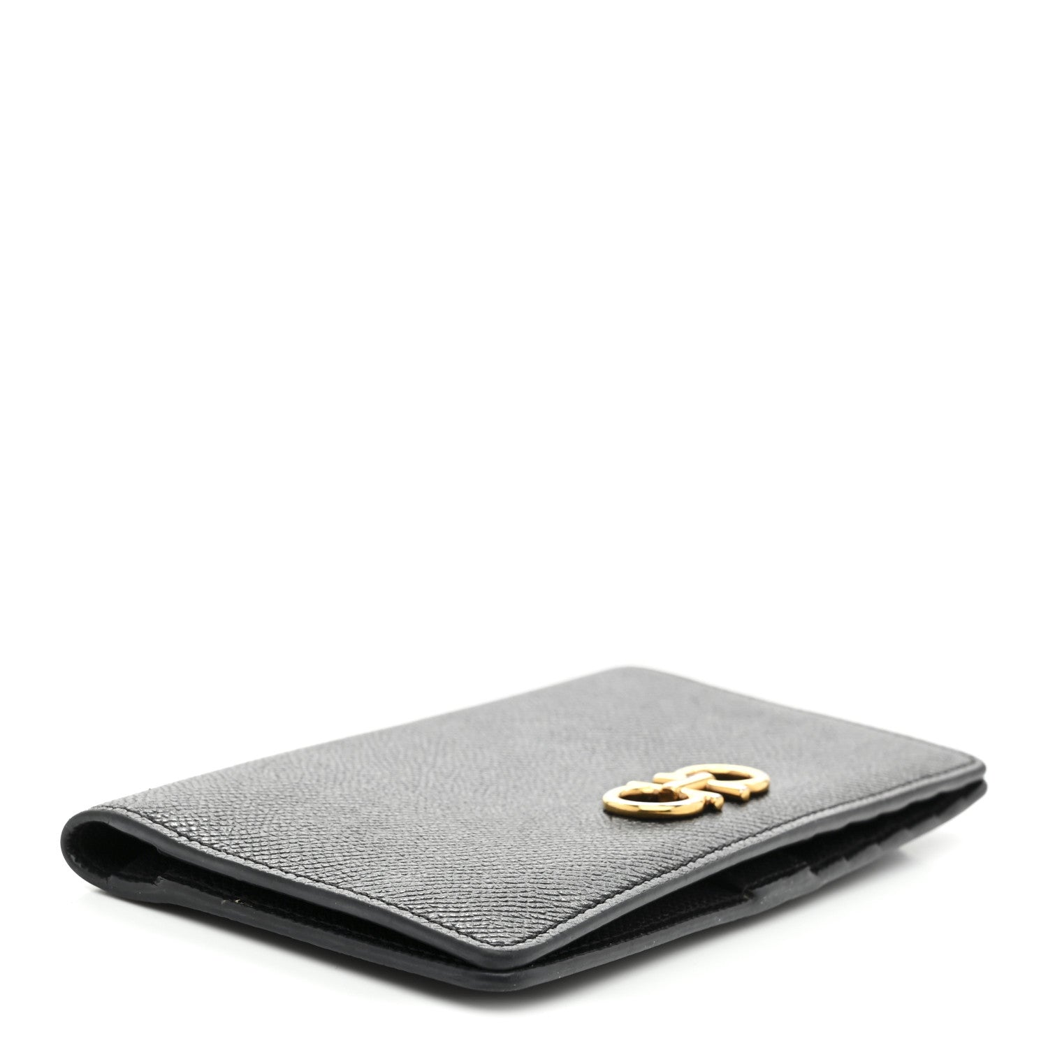 Salvatore Ferragamo Grained Calfskin Gancini Continental Wallet Black 4 of 8