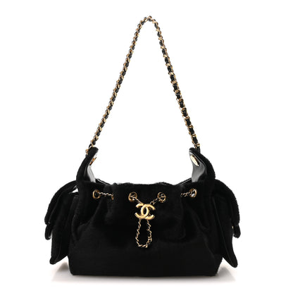 Chanel Pony Hair Mini Chanel 25 Handbag Black Black 1 of 11