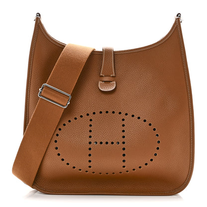 Hermes Taurillon Clemence Evelyne III PM Gold 1 of 11