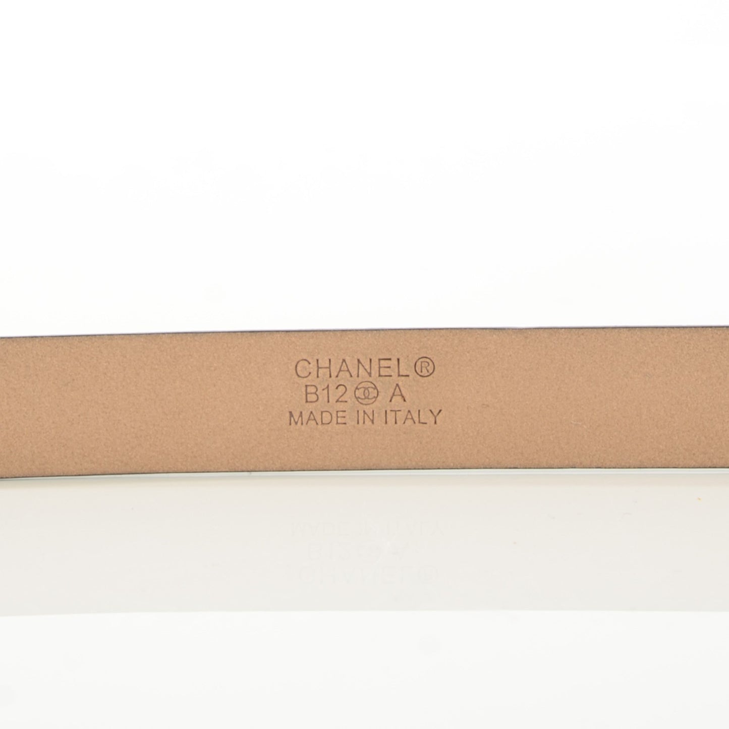 Patent Leather CC Logo Skinny Belt 90 36 Black