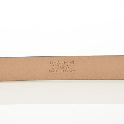 Chanel Patent Leather CC Logo Skinny Belt 90 36 Black 9 of 12