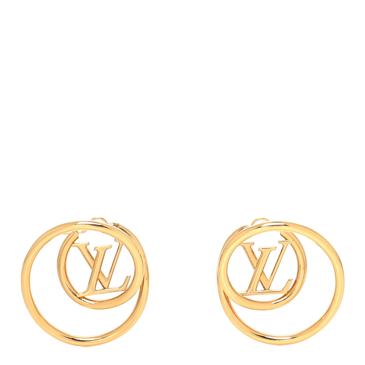 Louis Vuitton Spiral Hoop Earrings Gold 1 of 4