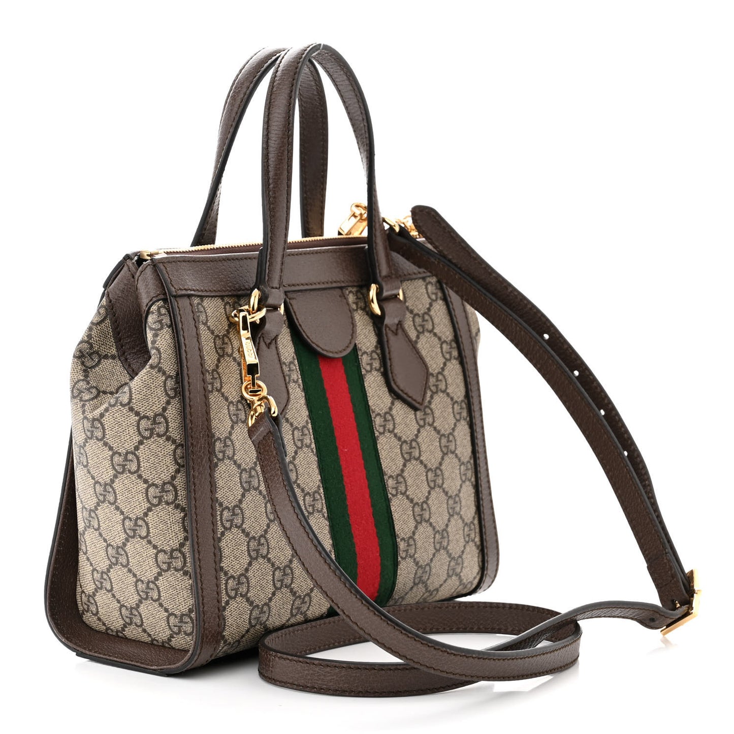GG Supreme Monogram Small Ophidia Tote Bag Brown