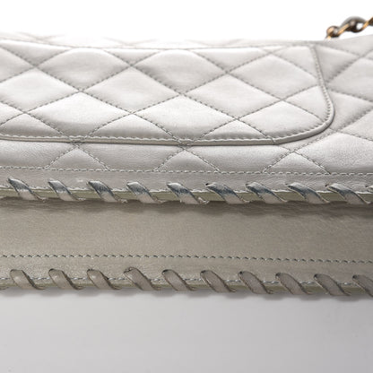 Chanel Iridescent Calfskin Medium Happy Stitch Flap Grey 13 of 14