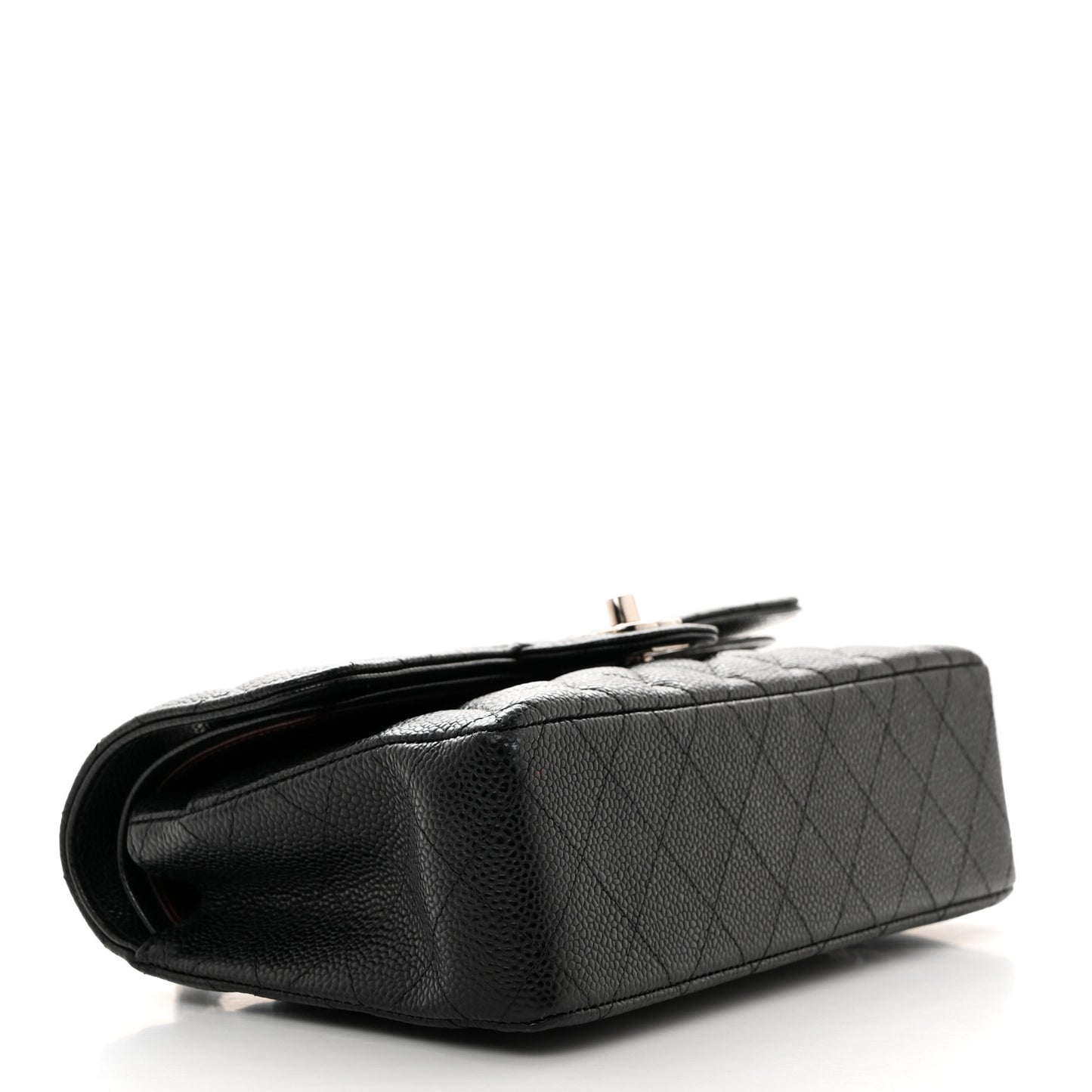 Caviar Quilted Small Double Flap Black
