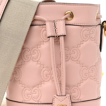 Gucci Calfskin GG Matelasse Bucket Bag Perfect Pink Natural 9 of 12
