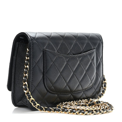 Chanel Caviar Quilted Wallet on Chain WOC Black 3 of 10