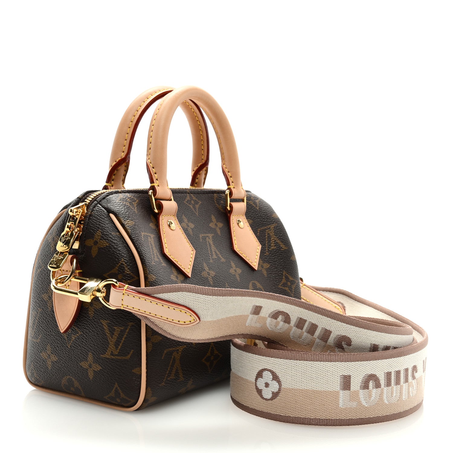 Louis Vuitton Monogram Speedy Bandouliere 20 Beige 3 of 9