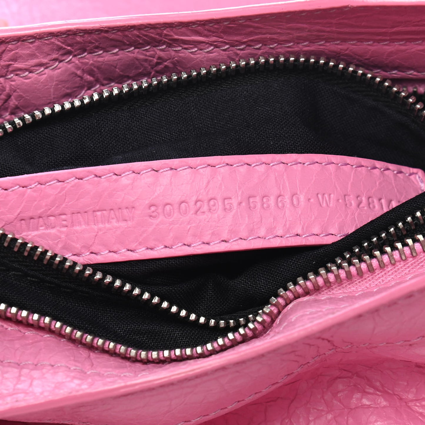 Agneau Arena Classic Silver Hardware Mini City Logo Strap Baby Pink Black