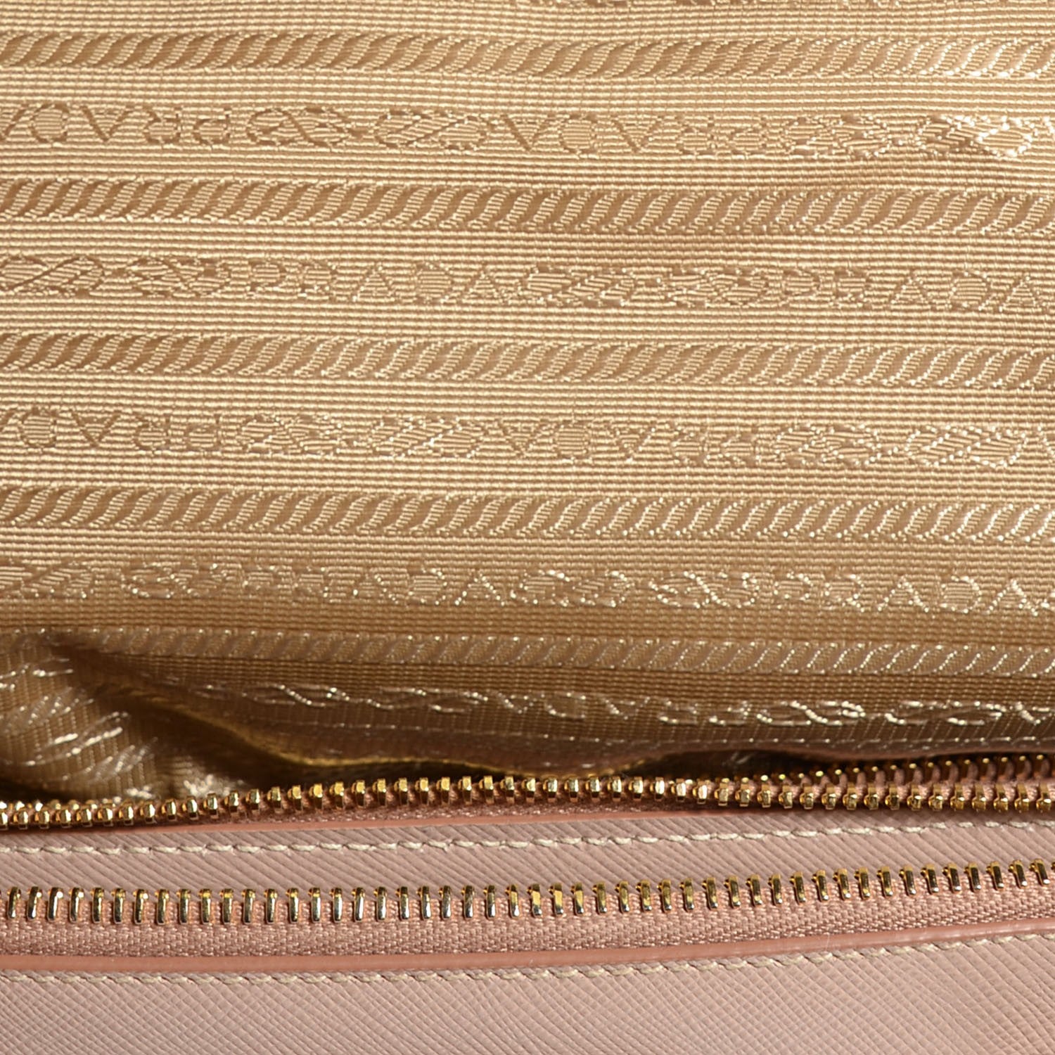 Prada Saffiano Lux Medium Double Zip Tote Cammeo 9 of 11