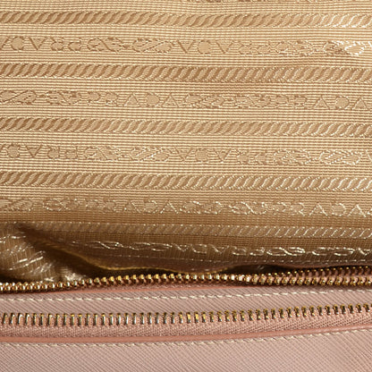 Prada Saffiano Lux Medium Double Zip Tote Cammeo 9 of 11