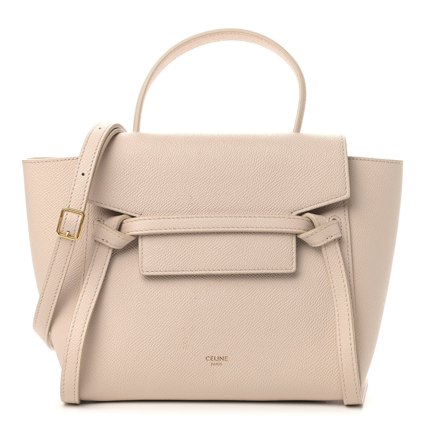Celine Grained Calfskin Nano Belt Bag Powder 1 of 9