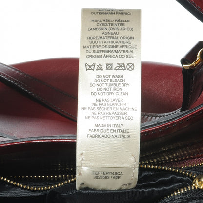 Burberry Lambskin Bridle Calfskin Small Dutton Hobo Claret Red 8 of 10