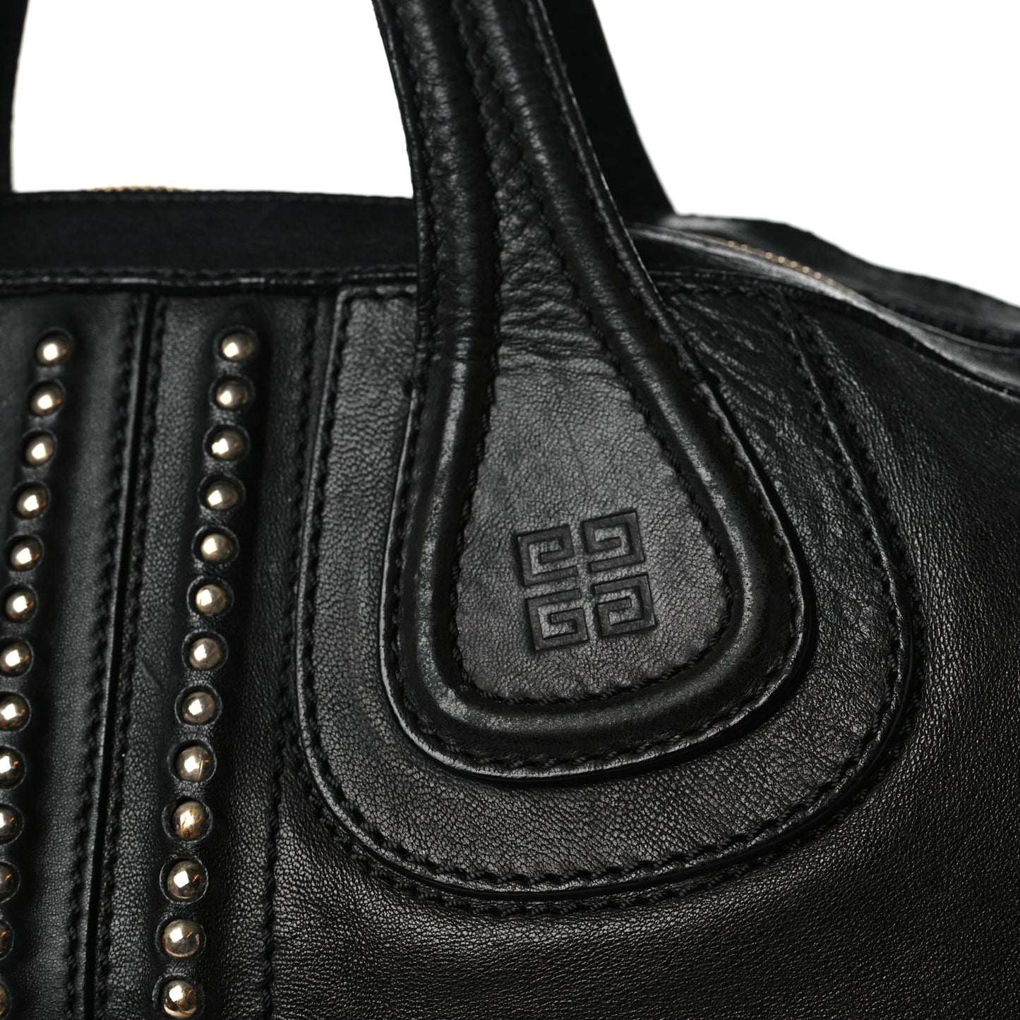 Lambskin Studded Medium Nightingale Black