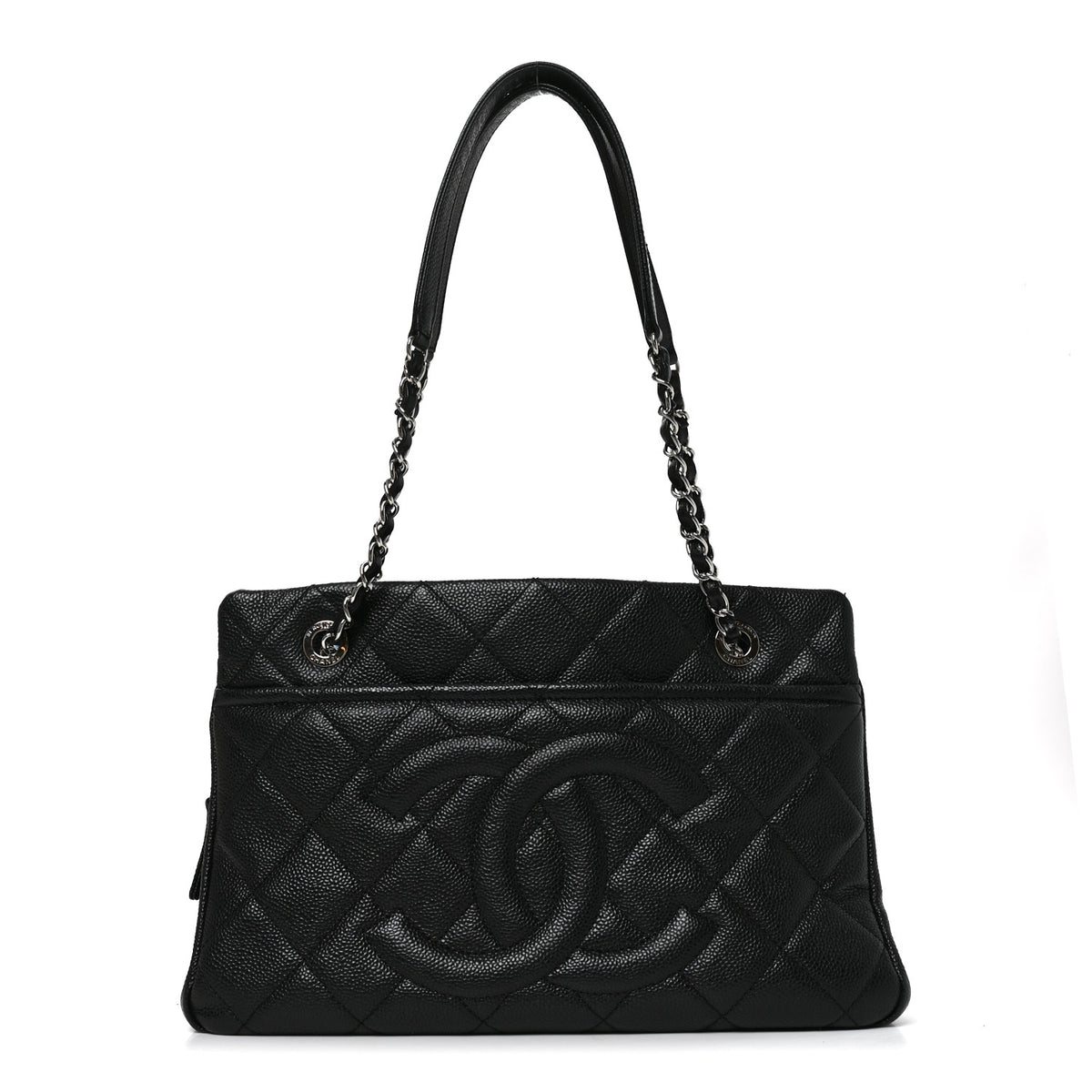 Caviar Quilted Timeless CC Soft Tote Black