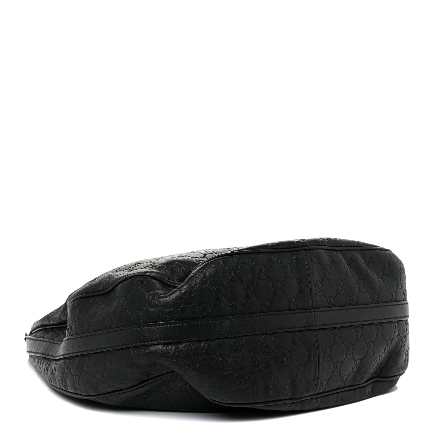Guccissima Large GG Twins Hobo Black