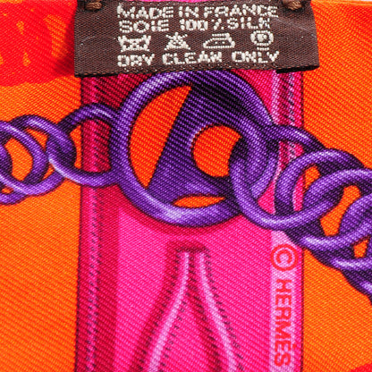 Hermes Silk Maillons Twilly Capucine Violet Fuchsia 4 of 6