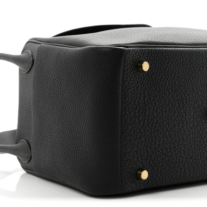 Hermes Taurillon Clemence Lindy 30 Black 9 of 11