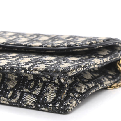 Christian Dior Oblique Saddle Chain Pouch Blue 9 of 9