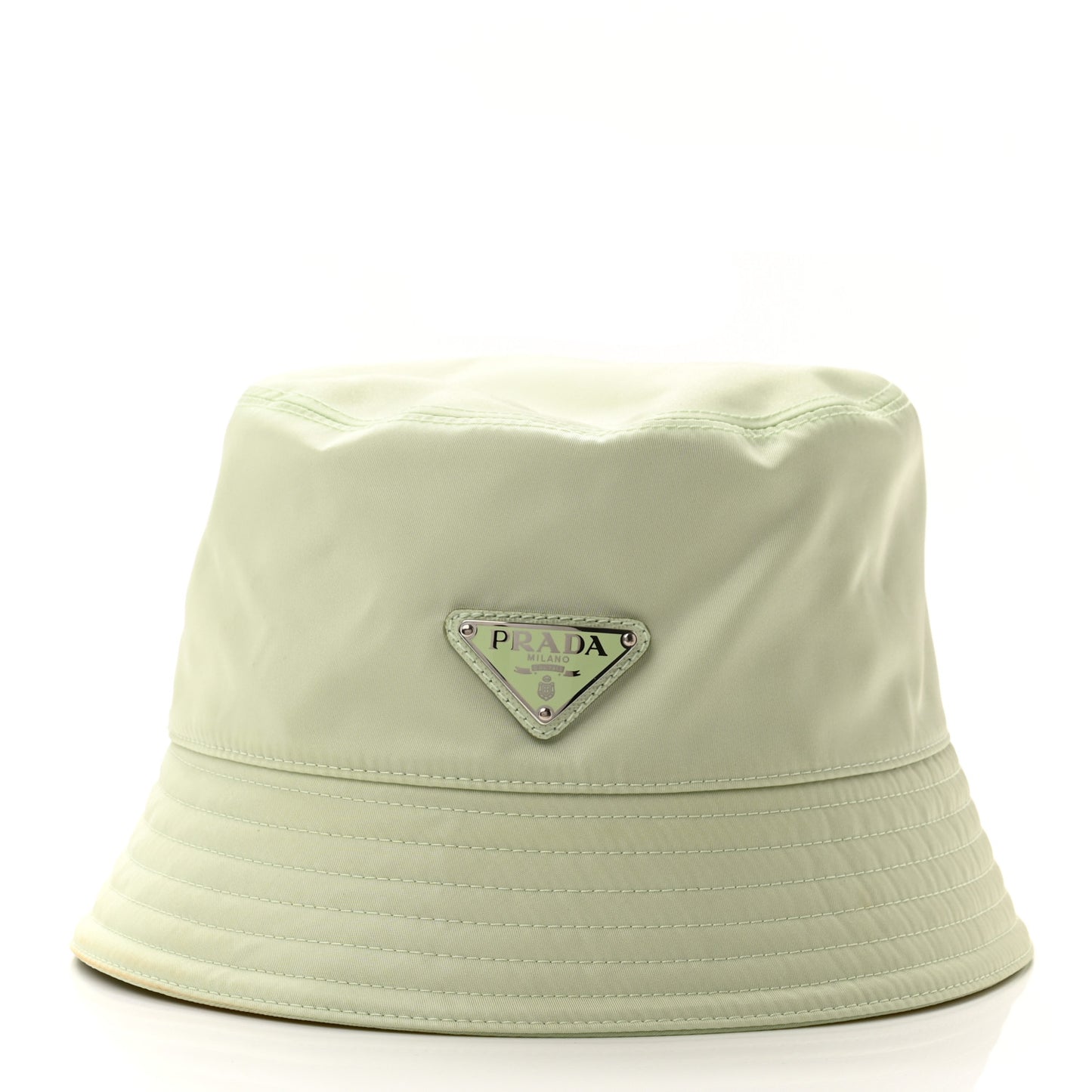 Re-Nylon Metal Triangle Logo Womens Bucket Hat L Acqua