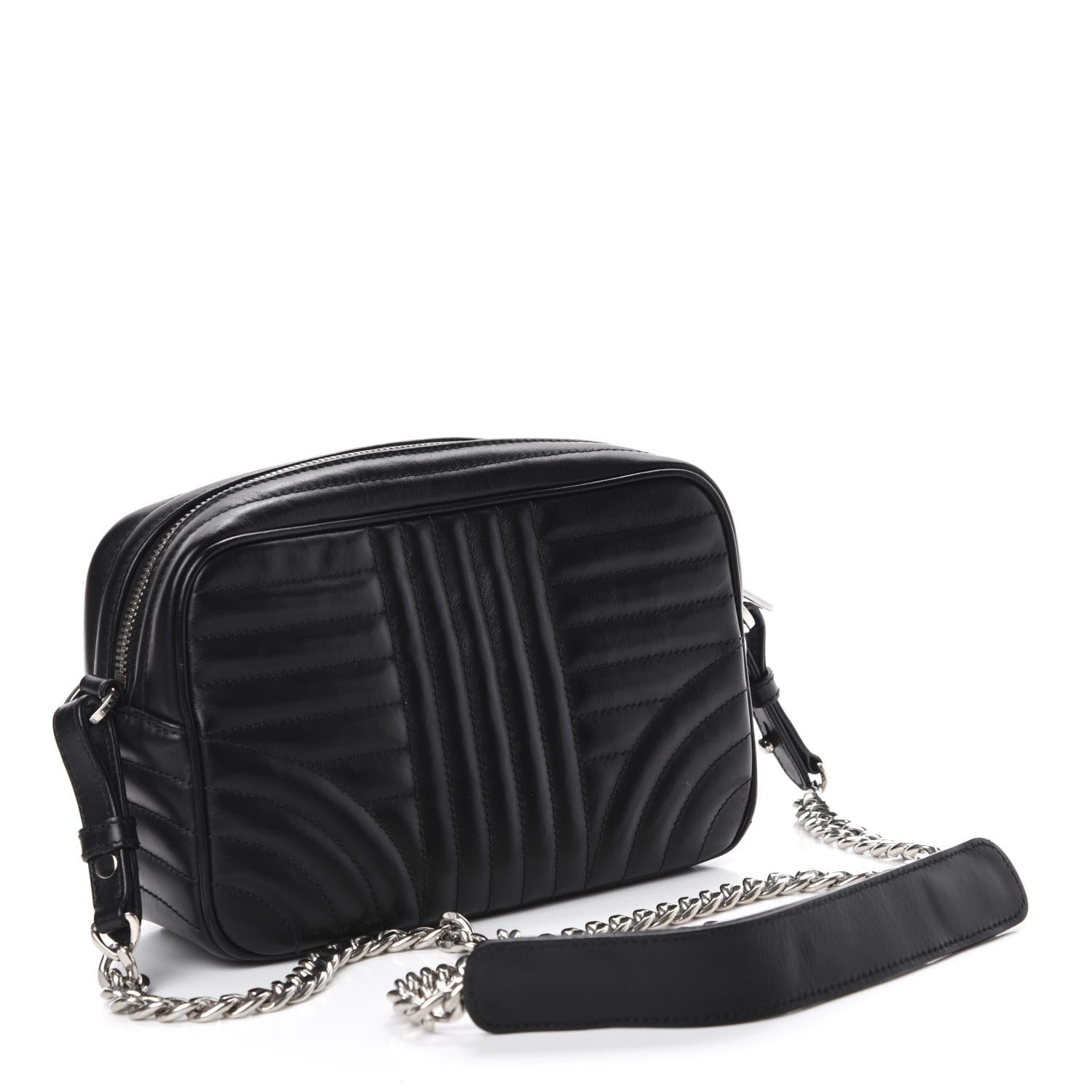 Prada Soft Calfskin Diagramme Crossbody Bag Black 3 of 9