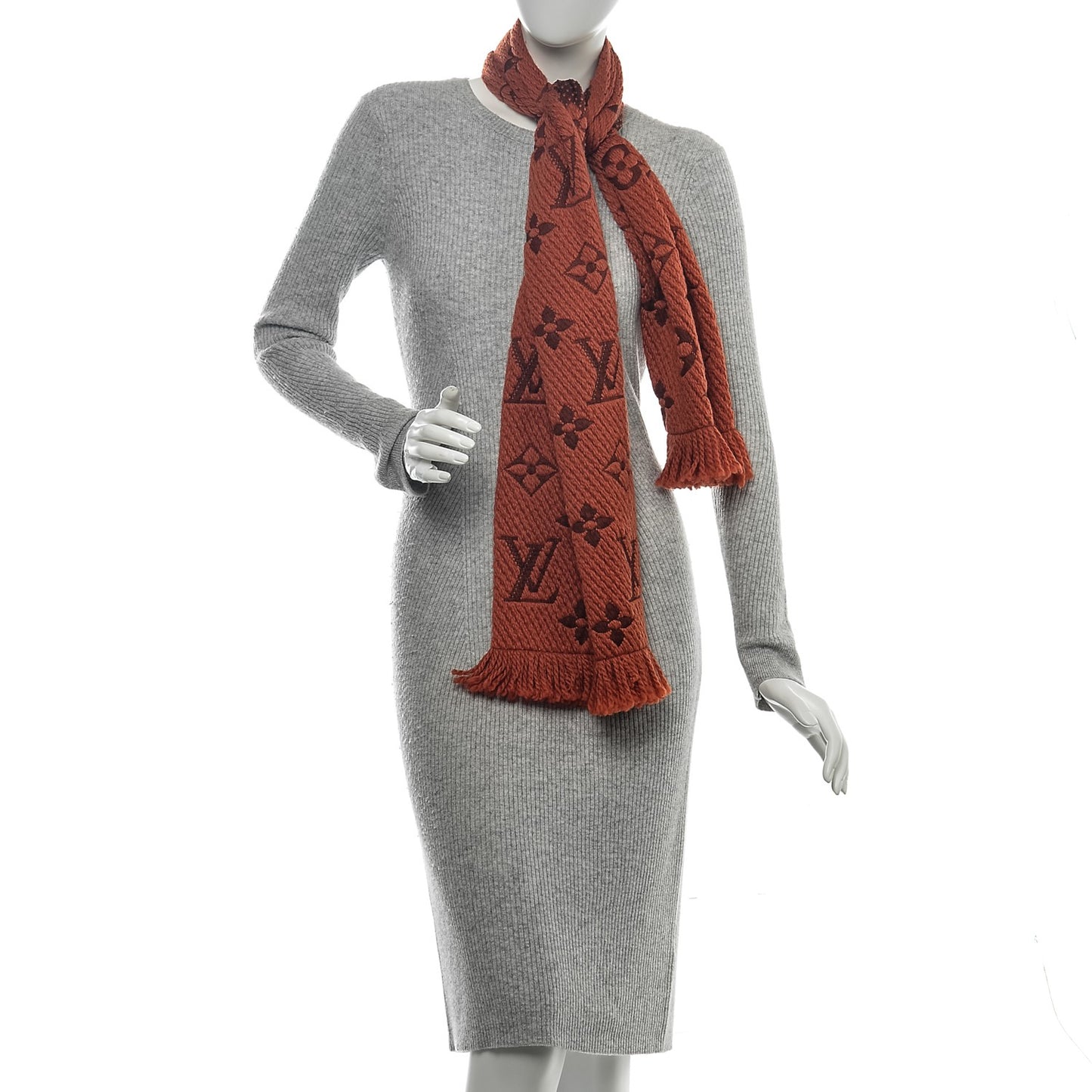 Wool Silk Logomania Scarf Orient