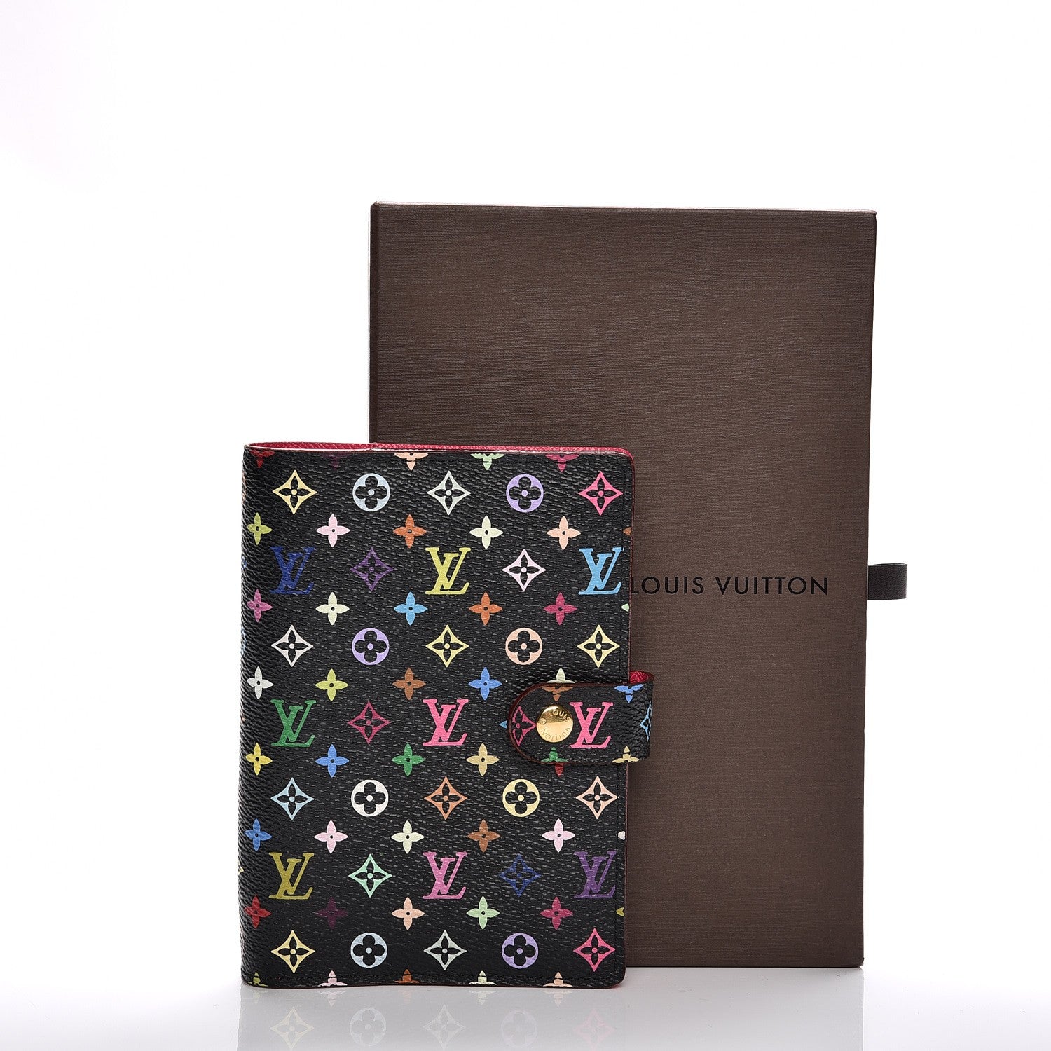 Louis Vuitton Monogram Multicolor Small Ring Agenda Cover Black Grenade 7 of 7