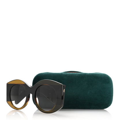 Gucci Acetate Round Frame Sunglasses GG0177S Brown 8 of 8