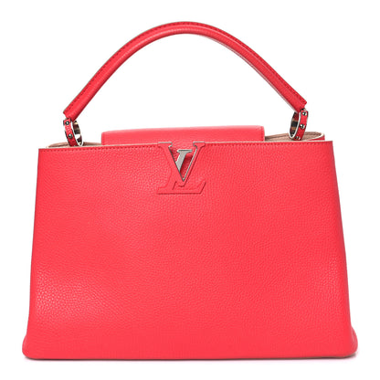 Louis Vuitton Taurillon Capucines MM Litchi Galet 1 of 9