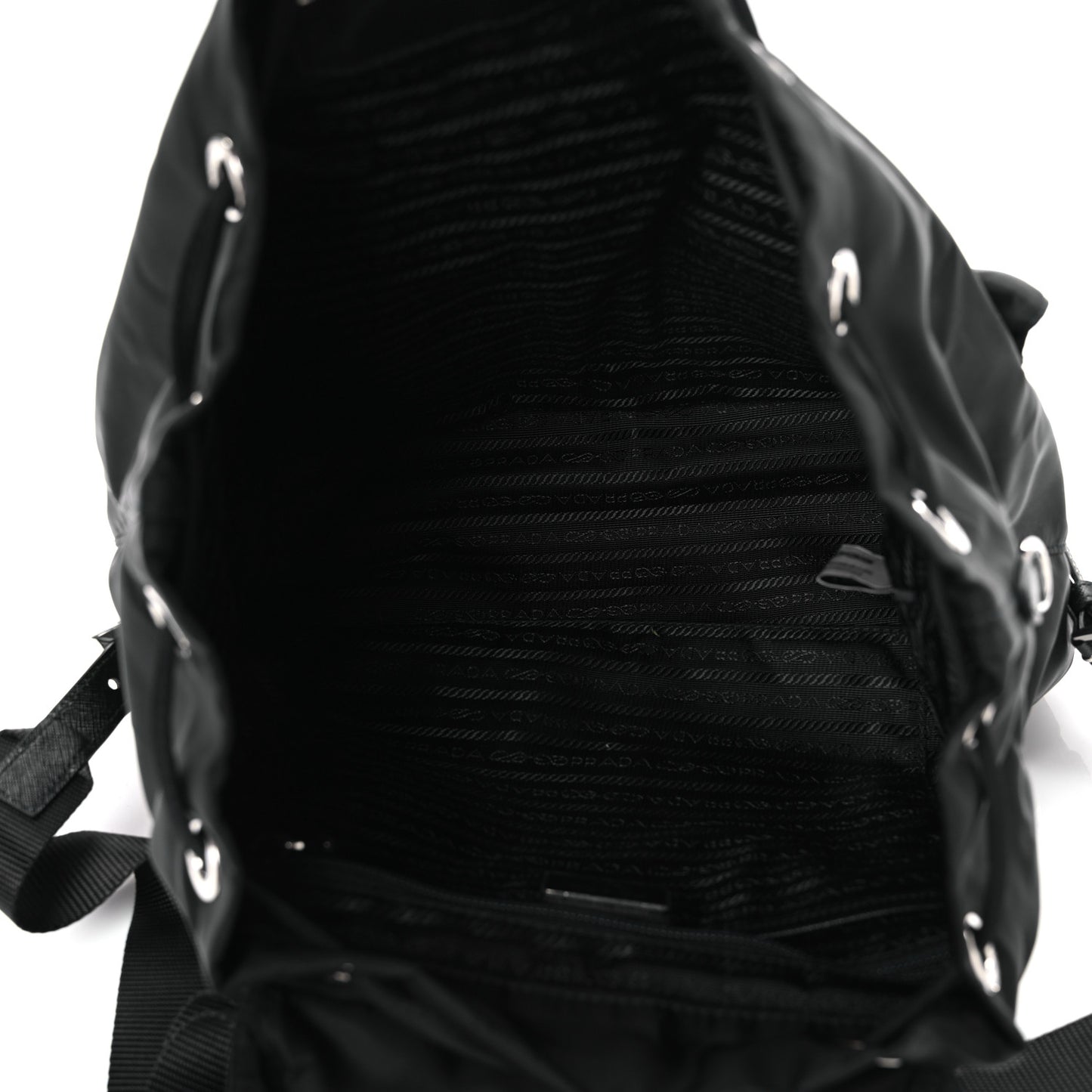 Re-Nylon Saffiano Medium Backpack Black