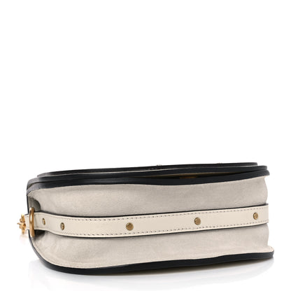 Chloe Calfskin Suede Small Nile Bracelet Bag Off White 4 of 12