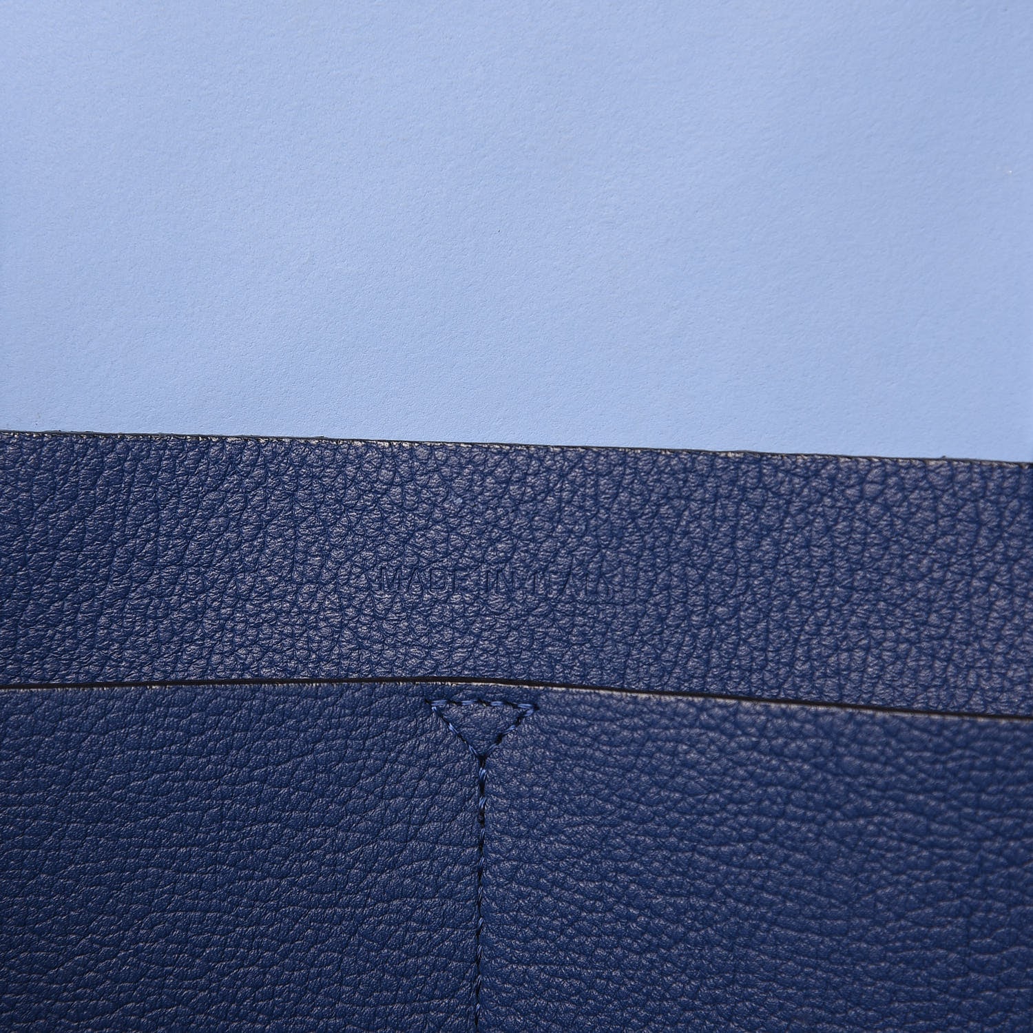 Christian Dior Supple Grained Calfskin Large Open Bar Tote Blue 7 of 16