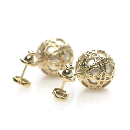 Christian Dior Pearl Secret Cannage Mise En Dior Tribales Earrings Gold 3 of 3