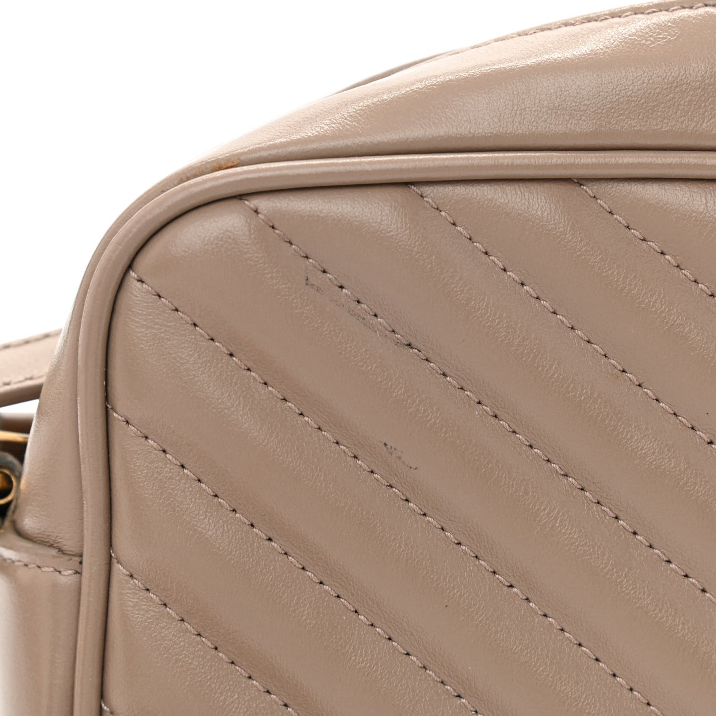 Calfskin Matelasse Monogram Lou Camera Bag Dark Latte