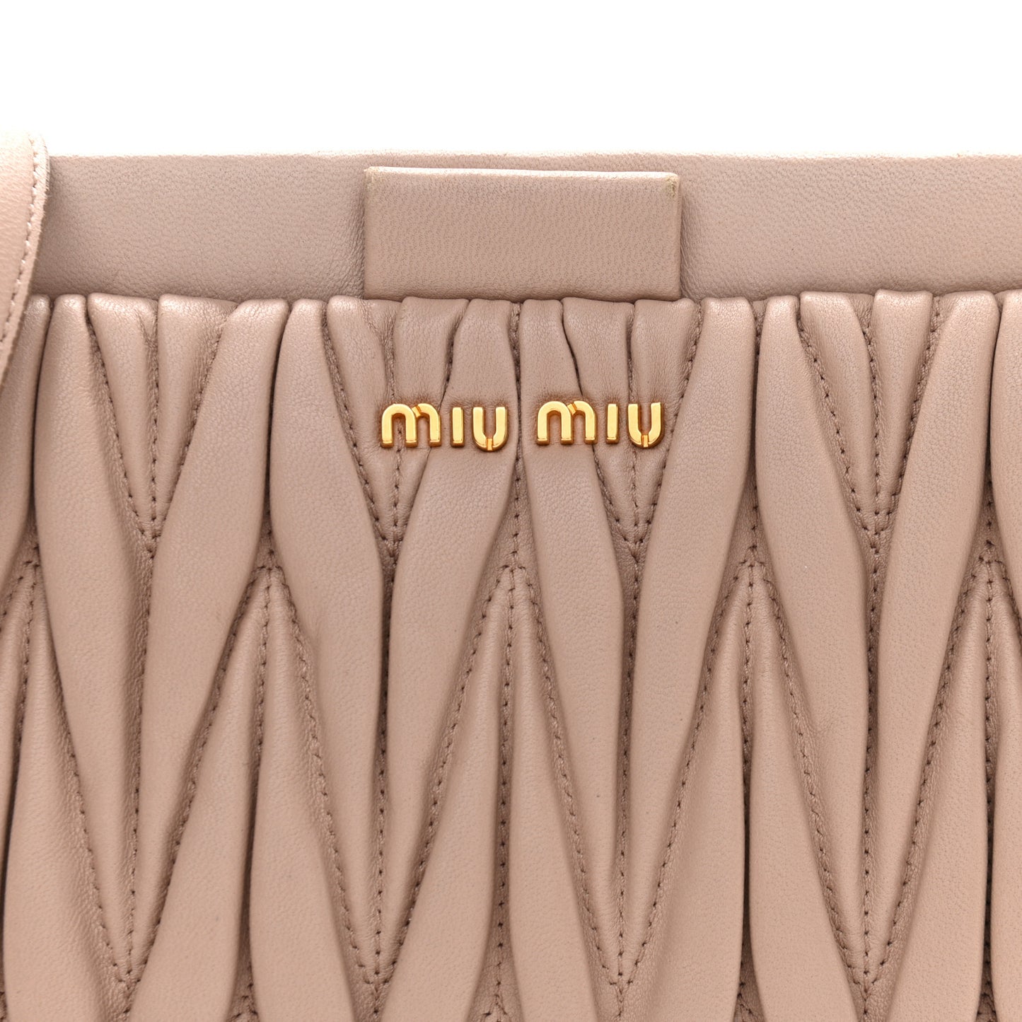 Nappa Matelasse Crossbody Clutch Cammeo