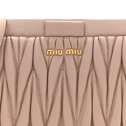 Miu Miu Nappa Matelasse Crossbody Clutch Cammeo 8 of 16