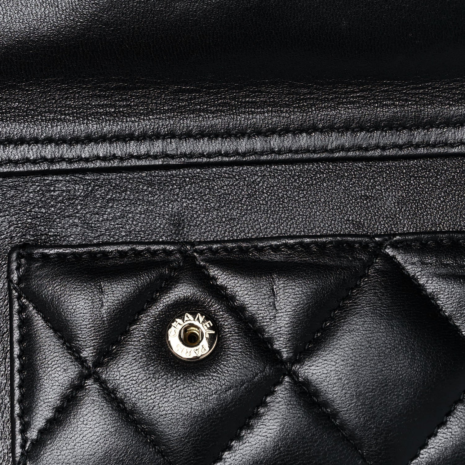 Chanel Lambskin Quilted Pearl Crush iPhone XII Pro Holder With Chain Black 12 of 12