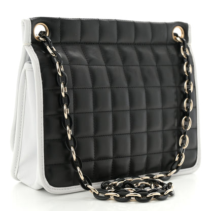 Chanel Lambskin Chocolate Bar Mademoiselle Flap Black White 3 of 10