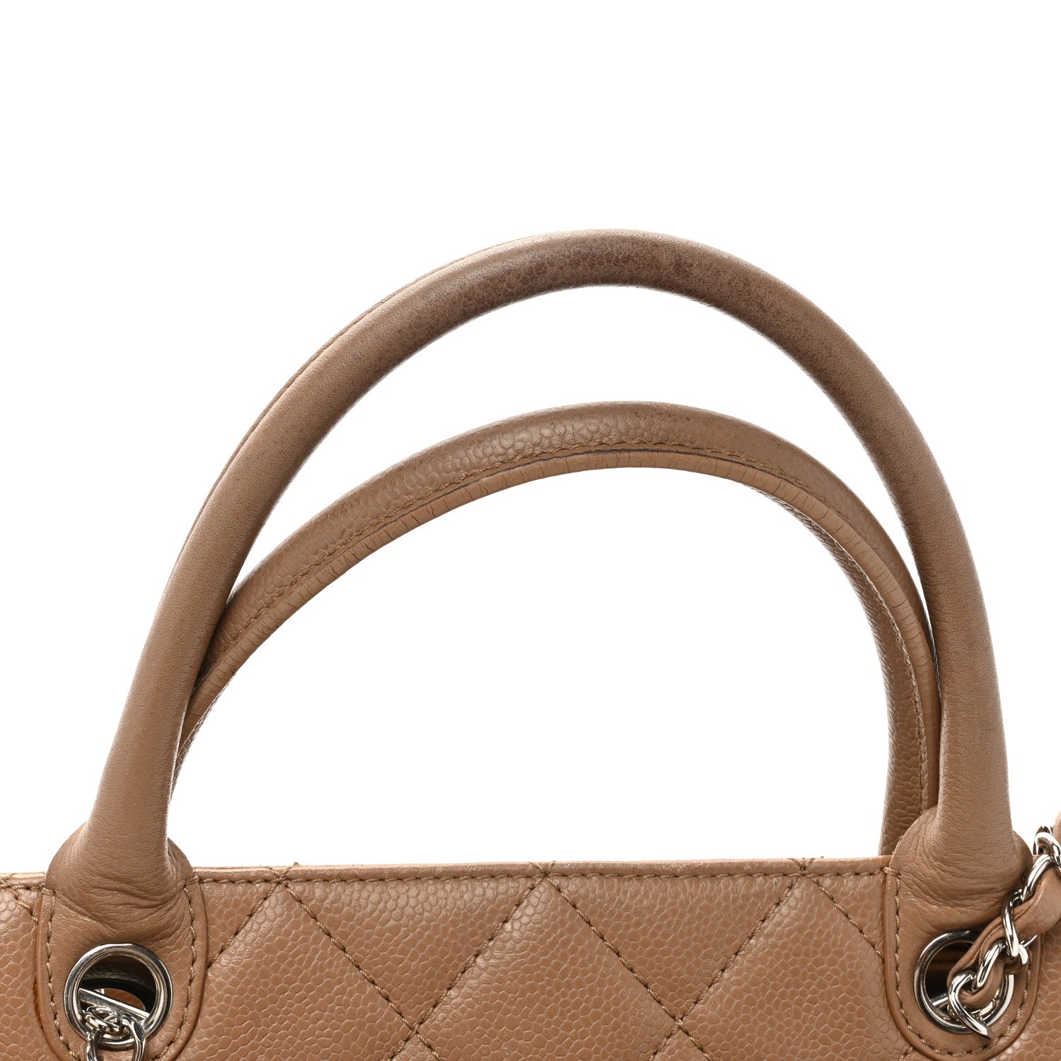 Chanel Caviar Medium Soft CC Top Handle Tote Dark Beige 22 of 29