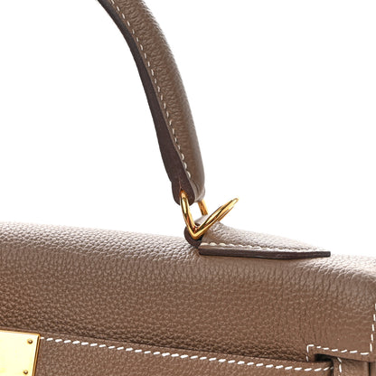 Hermes Togo Kelly Retourne 32 Etoupe 11 of 11
