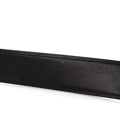 Hermes Box Togo 32mm H Belt 90 Black Orange 6 of 18