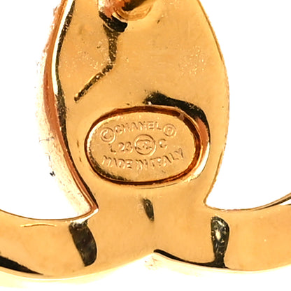 Chanel Metal Crystal CC Marquise Earrings Gold 4 of 5