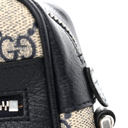 Gucci GG Supreme Monogram Textured Dollar Calfskin Web Mini Ophidia Shoulder Bag Beige Blue 11 of 12
