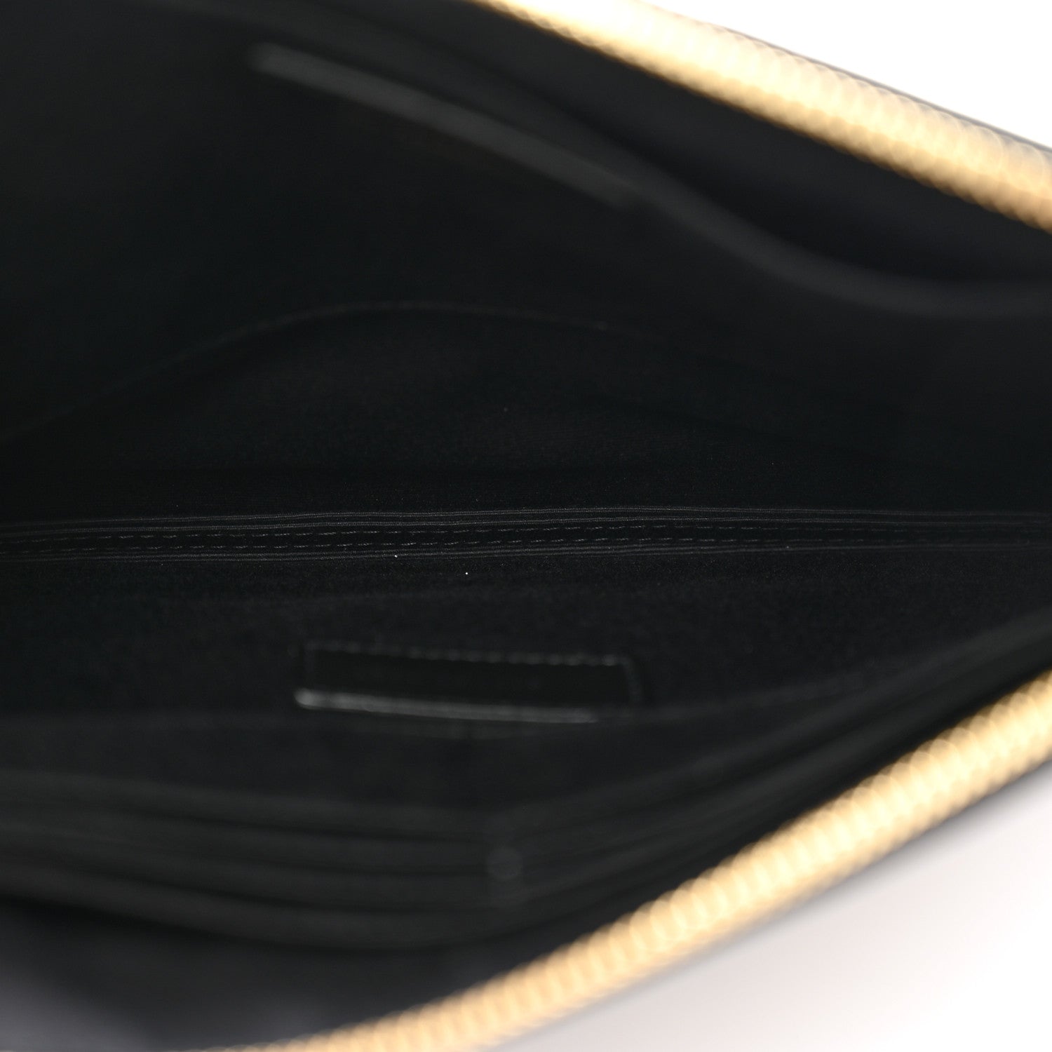 Saint Laurent Calfskin Crocodile Embossed Tiny Monogram Zipped Tablet Holder Black 5 of 9