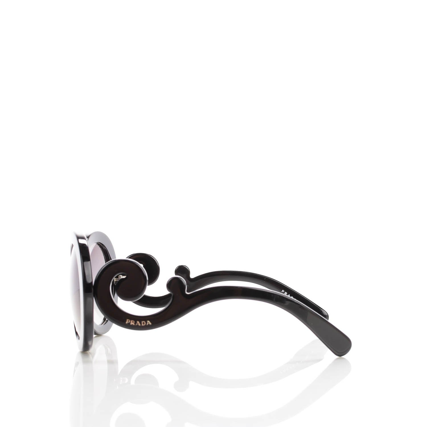 Prada Baroque Sunglasses SPR 27N Black 2 of 5
