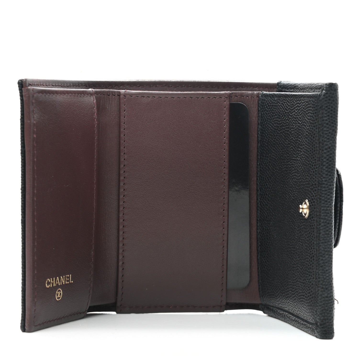 Chanel Caviar Quilted Double Flap Wallet Black 5 of 9