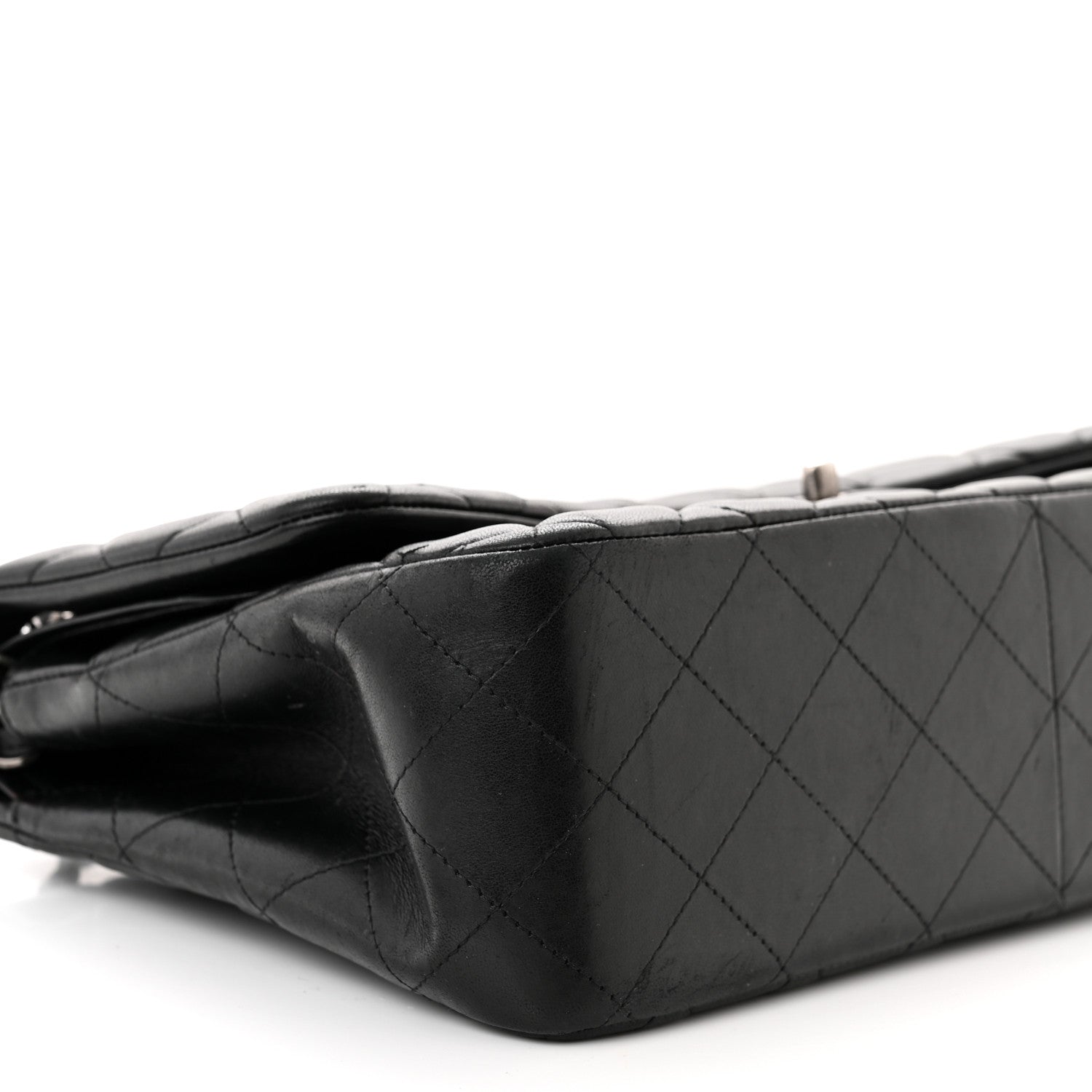 Chanel Lambskin Quilted Jumbo Double Flap Black 9 of 12